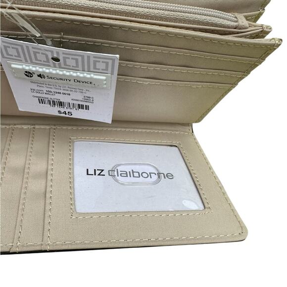 Liz Claiborne Gold Glitter Walley with Bow Accent NWT - Picture 4 of 4